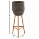 ΓΛΑΣΤΡΑ ΑΠΟ RATTAN ΚΑΙ BAMBOO HM7724 36Χ35Χ95Yεκ.ΦΥΣΙΚΟ - ΠΡΑΣΙΝΟ