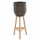 ΓΛΑΣΤΡΑ ΑΠΟ RATTAN ΚΑΙ BAMBOO HM7724 36Χ35Χ95Yεκ.ΦΥΣΙΚΟ - ΠΡΑΣΙΝΟ