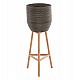 ΓΛΑΣΤΡΑ ΑΠΟ RATTAN ΚΑΙ BAMBOO HM7724 36Χ35Χ95Yεκ.ΦΥΣΙΚΟ - ΠΡΑΣΙΝΟ
