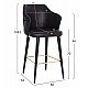 ΣΚΑΜΠΟ BAR ΕΠΑΓΓΕΛΜΑΤΙΚΟ ALONZO HM9281.14 Τ.NUBUCK ΜΑΥΡΟ ΞΥΛΙΝΟ 50x62x108,5Υεκ.