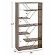 ΒΙΒΛΙΟΘΗΚΗ TARS HM2240.13 OLIVE GREY ΜΕΛΑΜΙΝΗ-ΜΑΥΡΕΣ ΜΕΤΑΛΛΙΚΕΣ ΒΕΡΓΕΣ 84x24x157Yεκ.