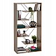 ΒΙΒΛΙΟΘΗΚΗ TARS HM2240.13 OLIVE GREY ΜΕΛΑΜΙΝΗ-ΜΑΥΡΕΣ ΜΕΤΑΛΛΙΚΕΣ ΒΕΡΓΕΣ 84x24x157Yεκ.