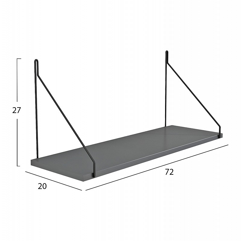 ΡΑΦΙ ΤΟΙΧΟΥ AGILAN ΜΕΛΑΜΙΝΗΣ HM9183.20 ΓΚΡΙ 72x20x27Y εκ. ΡΑΦΙ ΤΟΙΧΟΥ AGILAN ΜΕΛΑΜΙΝΗΣ HM9183.20 ΓΚΡΙ 72x20x27Y εκ.