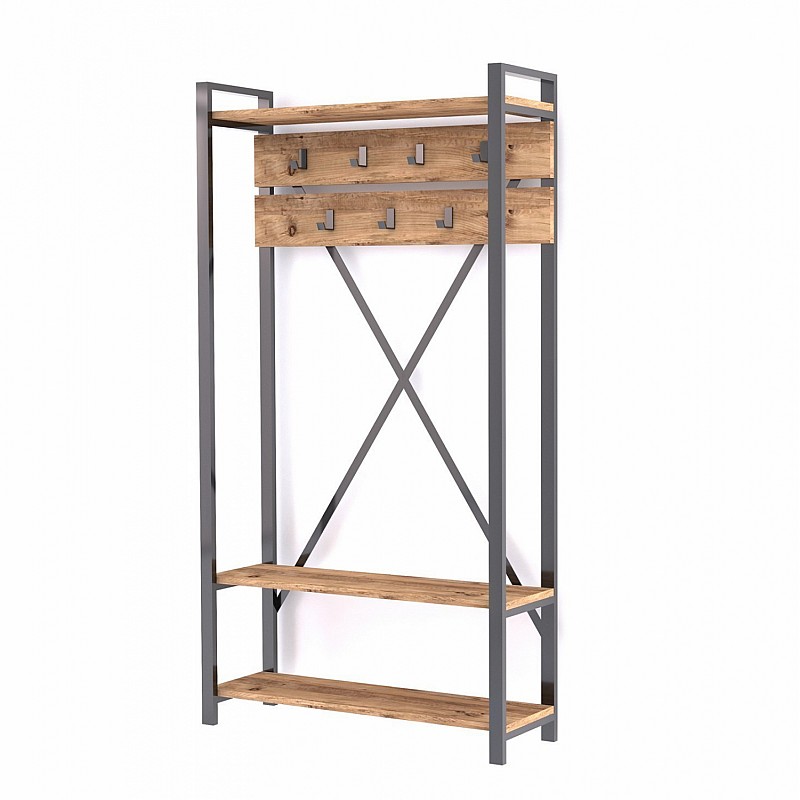 ΕΠΙΠΛΟ ΕΙΣΟΔΟΥ HM8943.01 NATURAL WOOD & ΜΑΥΡΟ  90x34x180 εκ. ΕΠΙΠΛΟ ΕΙΣΟΔΟΥ HM8943.01 NATURAL WOOD & ΜΑΥΡΟ  90x34x180 εκ.