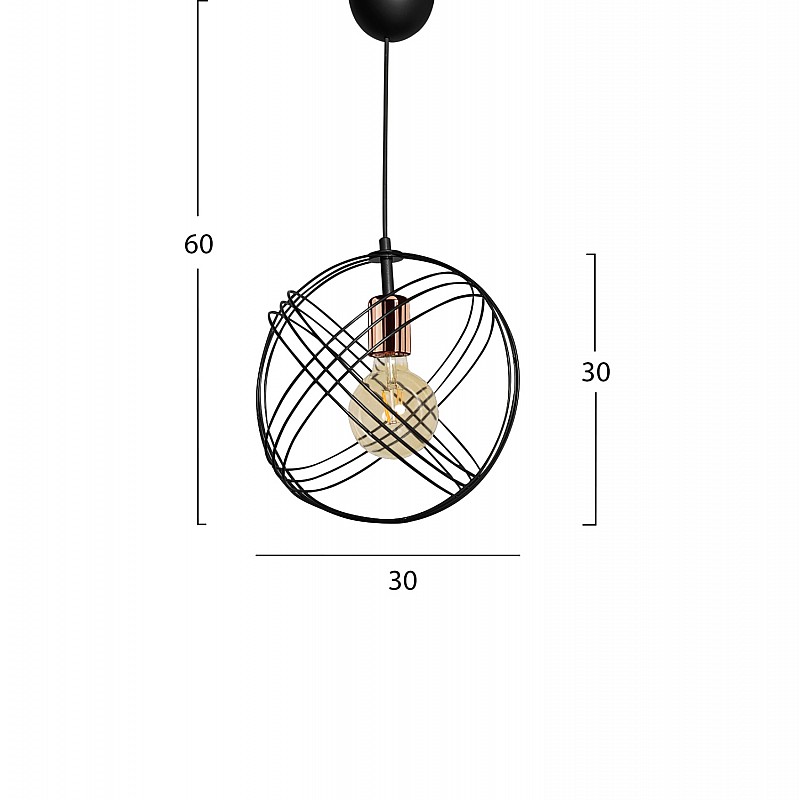 ΦΩΤΙΣΤΙΚΟ ΟΡΟΦΗΣ ΜΕΤΑΛΛΙΚΟ ΜΑΥΡΟ HM7505.01 30x60 εκ.