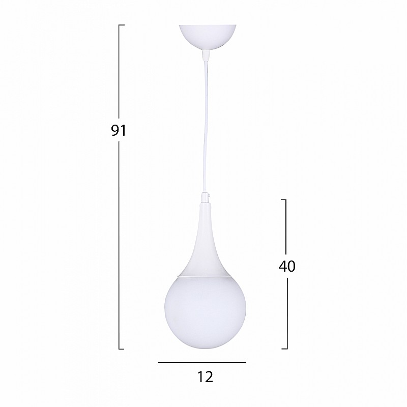 ΦΩΤΙΣΤΙΚΟ ΟΡΟΦΗΣ ΛΕΥΚΟ HM7517.03 12x91 εκ.