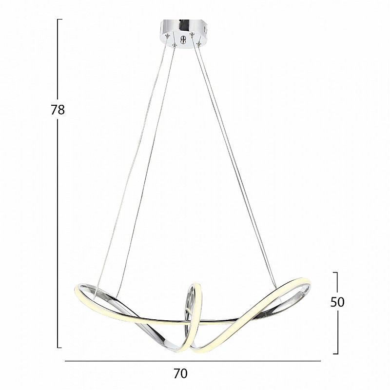 ΦΩΤΙΣΤΙΚΟ ΟΡΟΦΗΣ ΧΡΩΜΙΟΥ LED HM7522.01 52x28x66 εκ. ΑΣΗΜΙ ΦΩΤΙΣΤΙΚΟ ΟΡΟΦΗΣ ΧΡΩΜΙΟΥ LED HM7522.01 52x28x66 εκ. ΑΣΗΜΙ