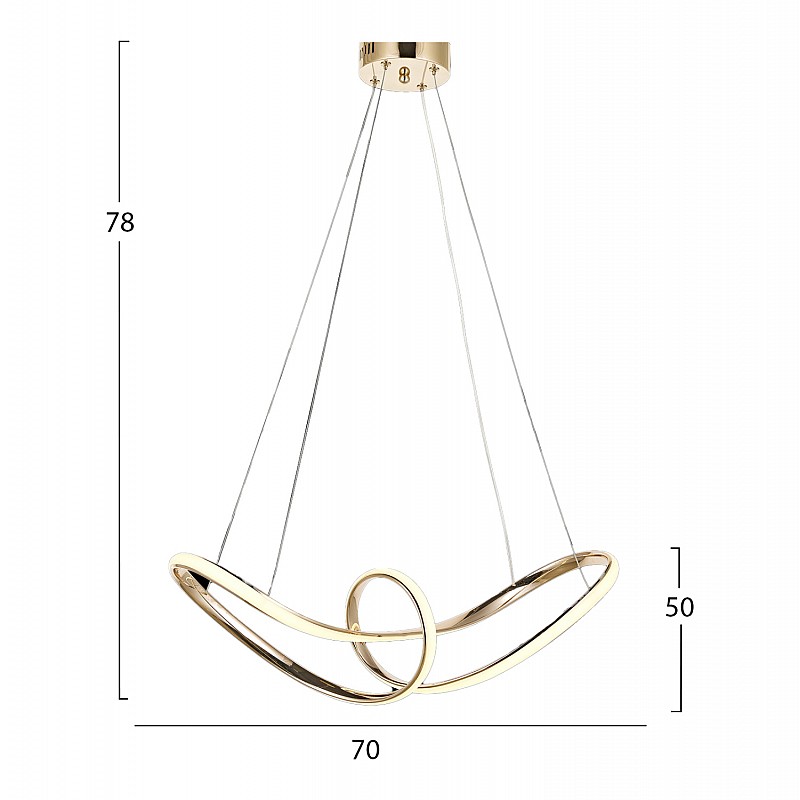ΦΩΤΙΣΤΙΚΟ ΟΡΟΦΗΣ LED ΧΡΥΣΟ HM7522.02 70x78 εκ. ΦΩΤΙΣΤΙΚΟ ΟΡΟΦΗΣ LED ΧΡΥΣΟ HM7522.02 70x78 εκ.