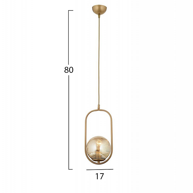 ΦΩΤΙΣΤΙΚΟ ΟΡΟΦΗΣ ΜΕΤΑΛΛΙΚΟ ΧΡΥΣΟ HM7386.02  17x80 εκ.