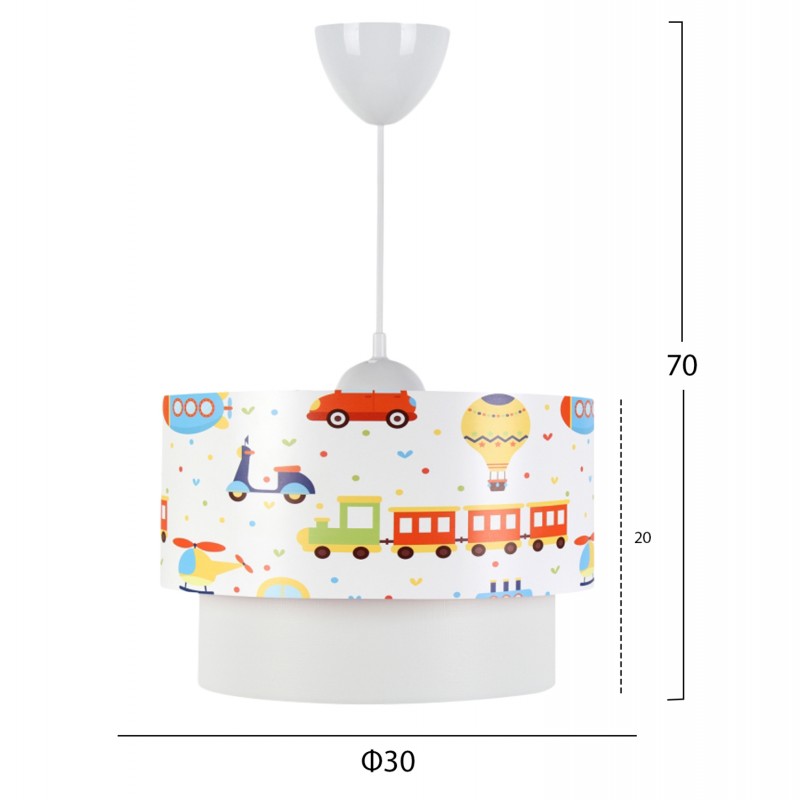 ΠΑΙΔΙΚΟ ΦΩΤΙΣΤΙΚΟ ΟΡΟΦΗΣ ΥΦΑΣΜΑΤΙΝΟ HM7573.01 ΛΕΥΚΟ ΣΧΕΔΙΟ TRANSPORT TOYS Φ30x70εκ ΠΑΙΔΙΚΟ ΦΩΤΙΣΤΙΚΟ ΟΡΟΦΗΣ ΥΦΑΣΜΑΤΙΝΟ HM7573.01 ΛΕΥΚΟ ΣΧΕΔΙΟ TRANSPORT TOYS Φ30x70εκ