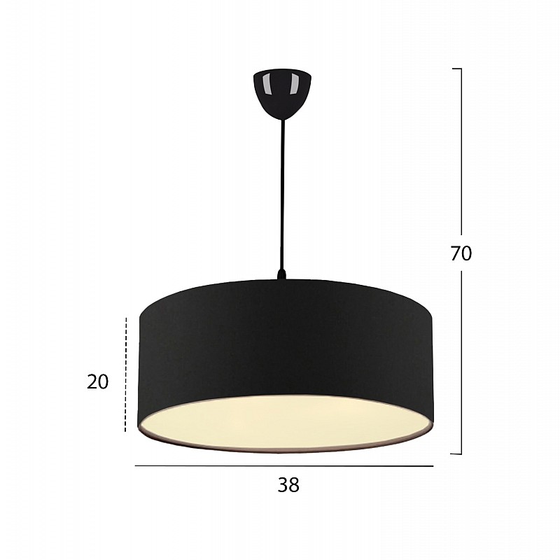 ΦΩΤΙΣΤΙΚΟ ΟΡΟΦΗΣ ΜΕ ΥΦΑΣΜΑ ΜΑΥΡΟ HM7620.03