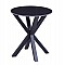 ΒΟΗΘΗΤΙΚΟ ΤΡΑΠΕΖΑΚΙ ΣΤΡΟΓΓΥΛΟ HM9473.04 BLACK MARBLE ΕΠΙΦΑΝΕΙΑ ΜΑΥΡΗ ΒΑΣΗ Φ50x55Yεκ.