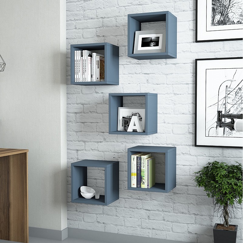 ΣΕΤ ΡΑΦΙΑ ΤΟΙΧΟΥ 5ΤΜΧ ΜΕΛΑΜΙΝΗΣ HM9519.05 ΜΠΛΕ 30x30x24Y εκ. ΣΕΤ ΡΑΦΙΑ ΤΟΙΧΟΥ 5ΤΜΧ ΜΕΛΑΜΙΝΗΣ HM9519.05 ΜΠΛΕ 30x30x24Y εκ.