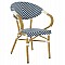 ΠΟΛΥΘΡΟΝΑ BAMBOO LOOK HM5861.02 ΜΠΛΕ-ΛΕΥΚΟ 59x56x82Yεκ.