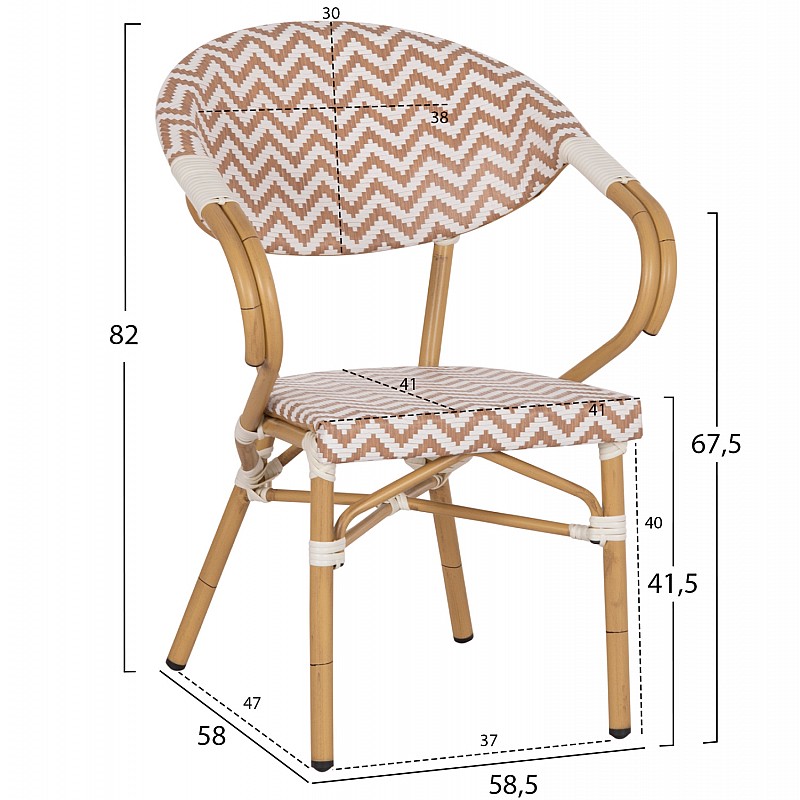 ΠΟΛΥΘΡΟΝΑ BAMBOO LOOK HM5861.03 ΚΑΦΕ-ΛΕΥΚΟ 58.5x58x82Υεκ. ΠΟΛΥΘΡΟΝΑ BAMBOO LOOK HM5861.03 ΚΑΦΕ-ΛΕΥΚΟ 58.5x58x82Υεκ.
