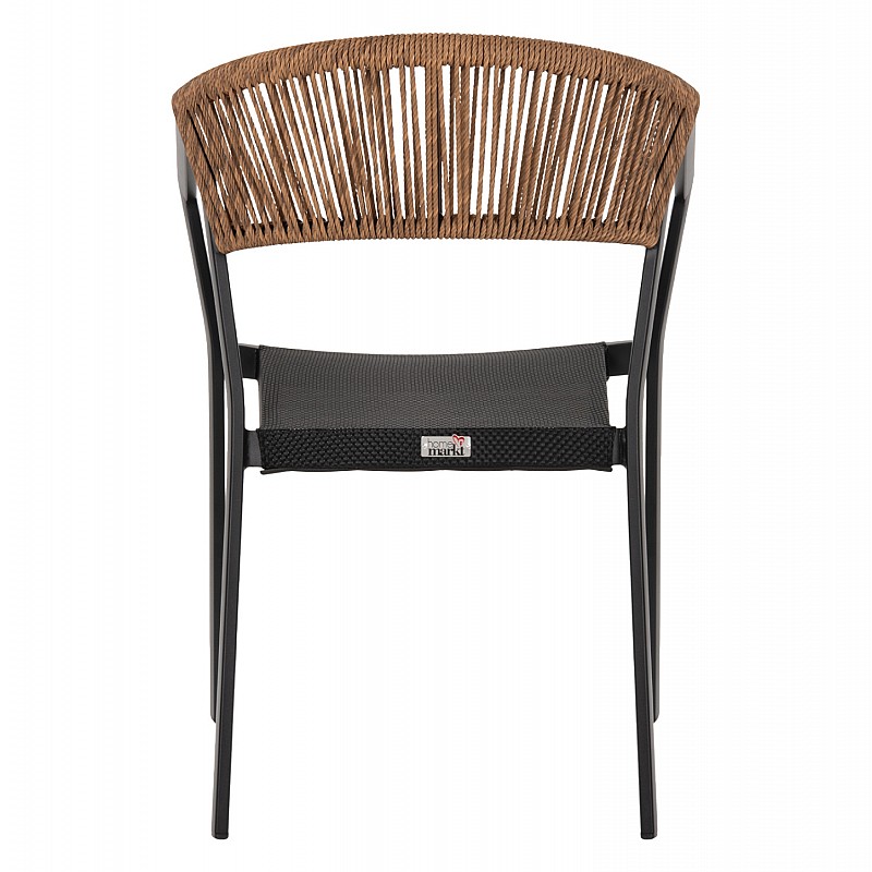 ΠΟΛΥΘΡΟΝΑ ΑΛΟΥΜΙΝΙΟΥ MIRI HM5891.05 ΜΑΥΡΟΣ ΣΚΕΛΕΤΟΣ&TEXTLINE-ΜΠΕΖ RATTAN 57,5x59x81,5Yεκ.