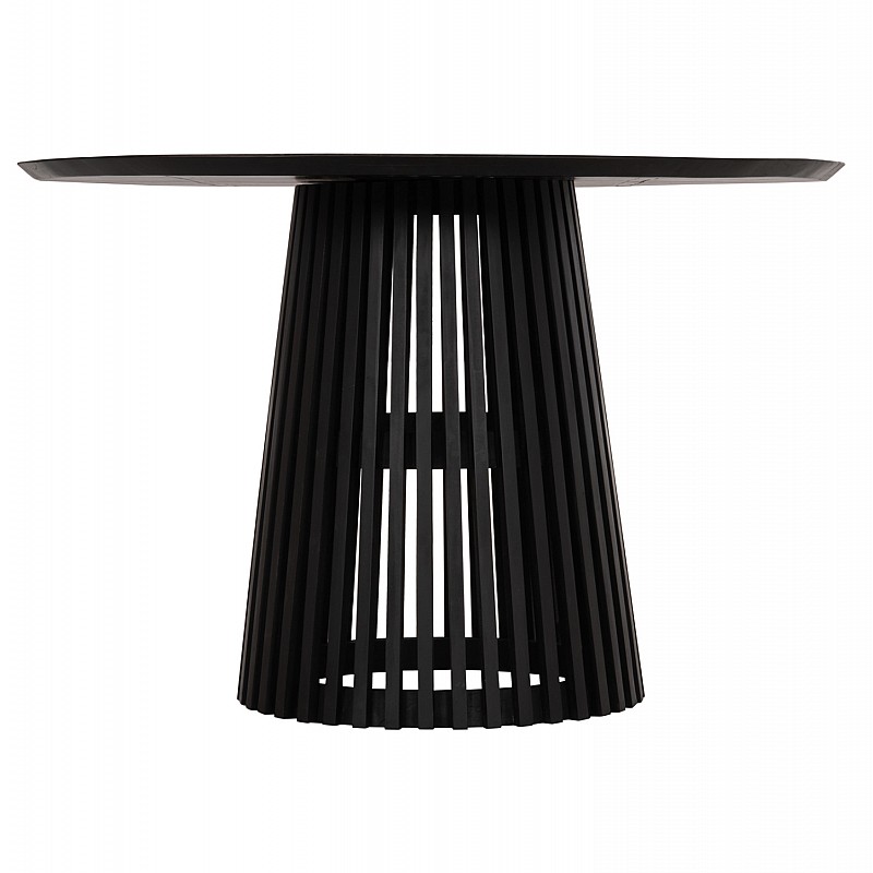 ΤΡΑΠΕΖΙ ΤΡΑΠΕΖΑΡΙΑΣ ΣΤΡΟΓΓΥΛΟ FRANTZ HM9388.02 ΜΑΣΙΦ ΞΥΛΟ MINDI BLACK Φ118x79Υεκ.