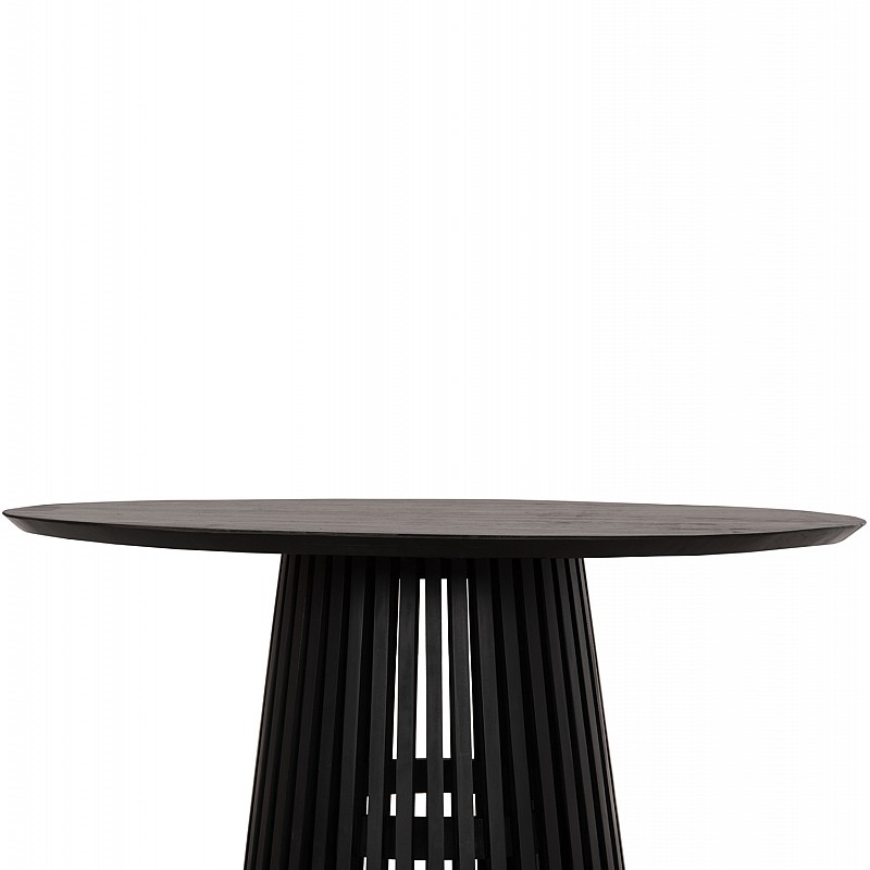 ΤΡΑΠΕΖΙ ΤΡΑΠΕΖΑΡΙΑΣ ΣΤΡΟΓΓΥΛΟ FRANTZ HM9388.02 ΜΑΣΙΦ ΞΥΛΟ MINDI BLACK Φ118x79Υεκ.