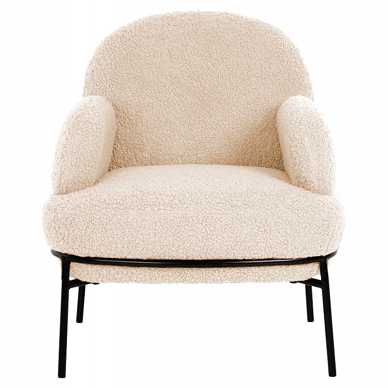 ΠΟΛΥΘΡΟΝΑ AGNES HM9525.23 ΛΕΥΚΟ ΜΠΟΥΚΛΕ-ΜΑΥΡΑ ΜΕΤΑΛΛΙΚΑ ΠΟΔΙΑ 74x71x83Υεκ.