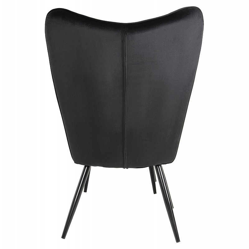 ΠΟΛΥΘΡΟΝΑ ΜΠΕΡΖΕΡΑ CRAWLEY ΜΕ ΥΠΟΠΟΔΙΟ HM8918.04 ΜΑΥΡΟ ΒΕΛΟΥΔΟ 70x57x103Y εκ.