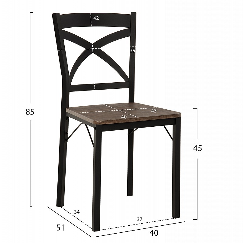 ΣΕΤ ΤΡΑΠΕΖΑΡΙΑΣ GOOSE 5ΤΜΧ HM9530.01 MDF ΚΑΡΥΔΙ-ΜΕΤΑΛΛΟ ΜΑΥΡΟ 120x80x75Yεκ. ΣΕΤ ΤΡΑΠΕΖΑΡΙΑΣ GOOSE 5ΤΜΧ HM9530.01 MDF ΚΑΡΥΔΙ-ΜΕΤΑΛΛΟ ΜΑΥΡΟ 120x80x75Yεκ.