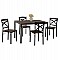 ΣΕΤ ΤΡΑΠΕΖΑΡΙΑΣ GOOSE 5ΤΜΧ HM9530.01 MDF ΚΑΡΥΔΙ-ΜΕΤΑΛΛΟ ΜΑΥΡΟ 120x80x75Yεκ.