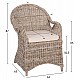 ΠΟΛΥΘΡΟΝΑ ΜΕ ΕΚΡΟΥ ΜΑΞΙΛΑΡΙ KEYLA HM9536 ΚΑΦΕ RATTAN 63x65x87Υεκ.