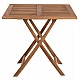 ΤΡΑΠΕΖΙ ΤΕΤΡΑΓΩΝΟ KENDALL ΠΤΥΣΣΟΜΕΝΟ HM9544 TEAK ΣΕ ΦΥΣΙΚΟ ΧΡΩΜΑ 80x80x75Yεκ.