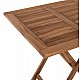 ΤΡΑΠΕΖΙ ΤΕΤΡΑΓΩΝΟ KENDALL ΠΤΥΣΣΟΜΕΝΟ HM9544 TEAK ΣΕ ΦΥΣΙΚΟ ΧΡΩΜΑ 80x80x75Yεκ.