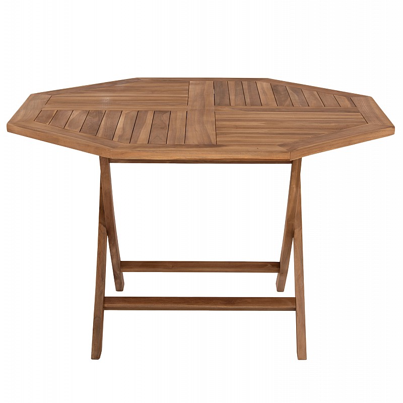 ΤΡΑΠΕΖΙ ΠΟΛΥΓΩΝΟ KENDALL ΠΤΥΣΣΟΜΕΝΟ HM9545 TEAK ΣΕ ΦΥΣΙΚΟ ΧΡΩΜΑ 120x120x75Yεκ.