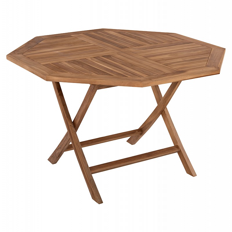 ΤΡΑΠΕΖΙ ΠΟΛΥΓΩΝΟ KENDALL ΠΤΥΣΣΟΜΕΝΟ HM9545 TEAK ΣΕ ΦΥΣΙΚΟ ΧΡΩΜΑ 120x120x75Yεκ.