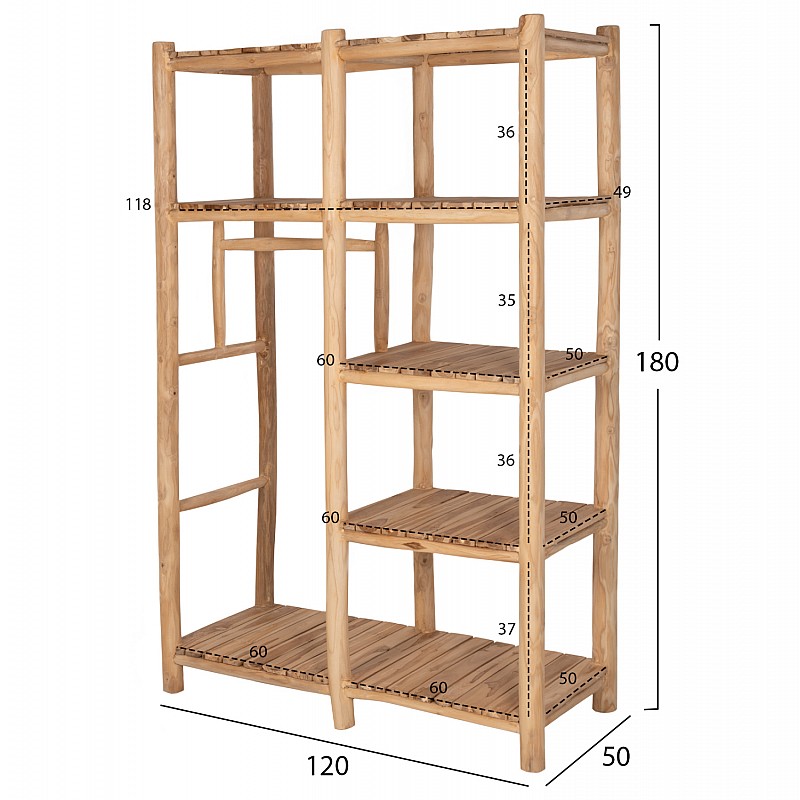 ΕΠΙΠΛΟ ΕΙΣΟΔΟΥ BALEN HM9550 ΞΥΛΟ ΤΕΑΚ ΣΕ ΦΥΣΙΚΟ ΧΡΩΜΑ 120x50x180Yεκ.