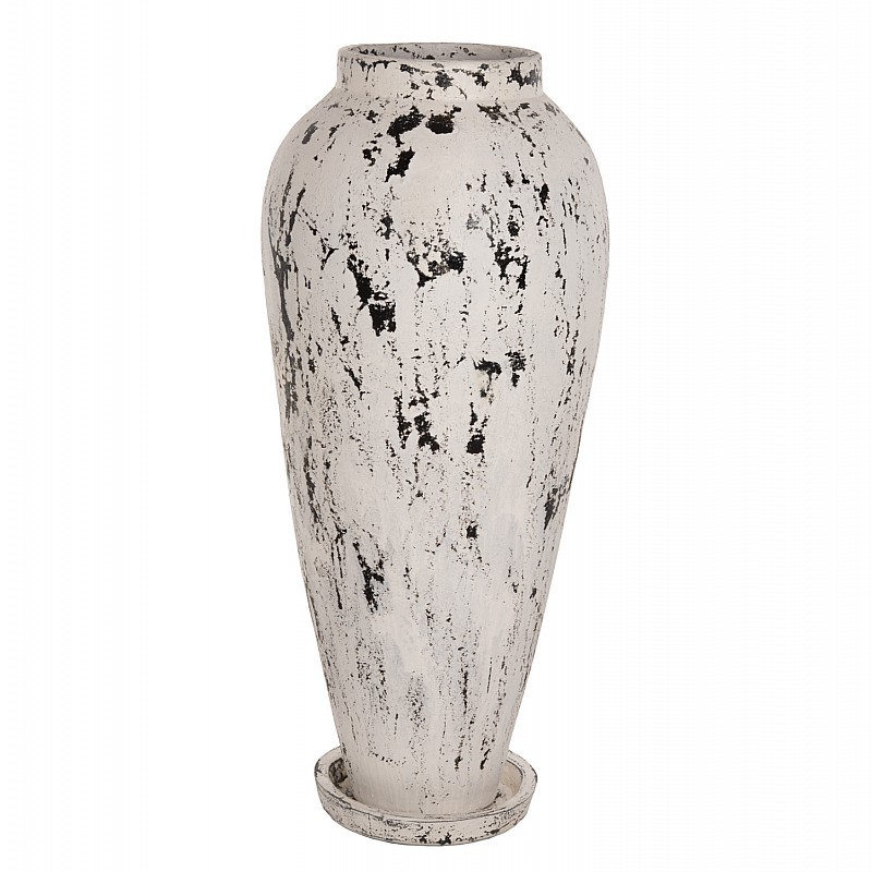 ΔΙΑΚΟΣΜΗΤΙΚΟ ΒΑΖΟ ΔΑΠΕΔΟΥ LAUREL HM7927 ΤΕΡΑΚΟΤΑ- ΛΕΥΚΗ ΠΑΤΙΝΑ Φ55x120Yεκ.