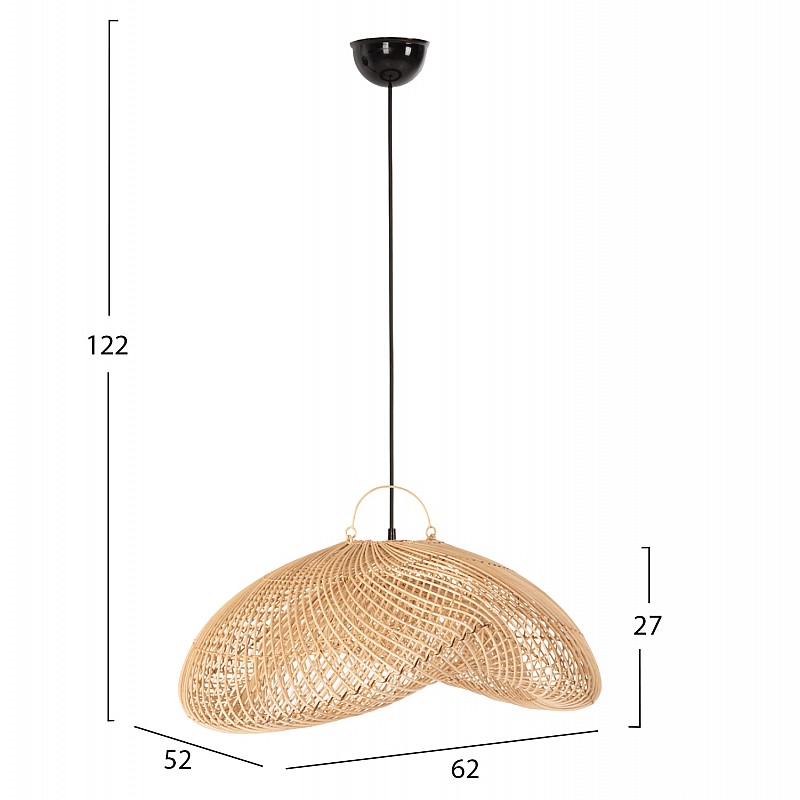 ΦΩΤΙΣΤΙΚΟ ΟΡΟΦΗΣ ΚΡΕΜΑΣΤΟ HM7862 RATTAN ΣΕ ΦΥΣΙΚΟ ΧΡΩΜΑ 62x52x122Υεκ.