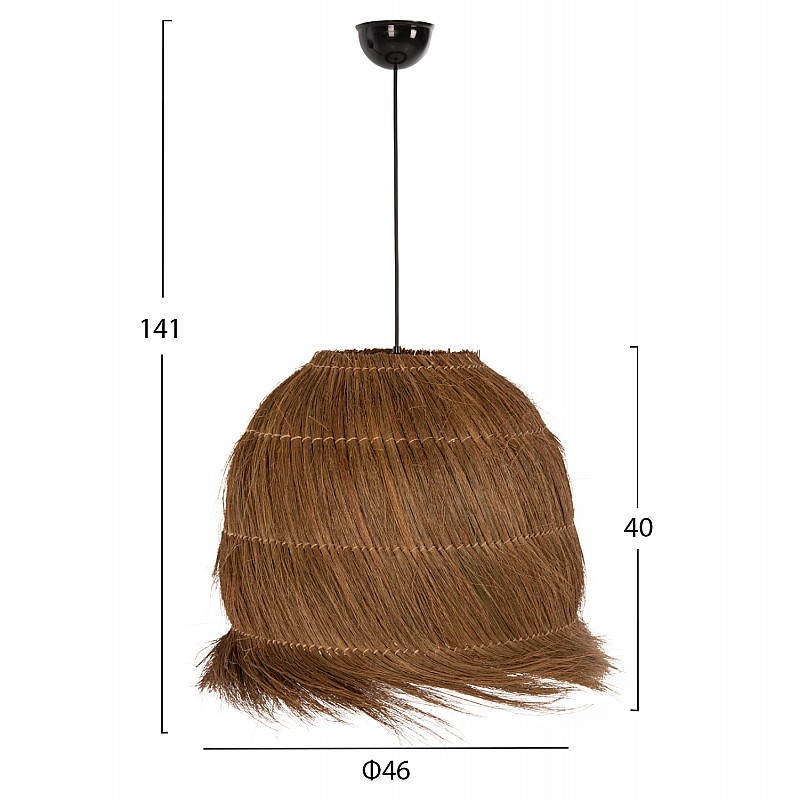 ΦΩΤΙΣΤΙΚΟ ΟΡΟΦΗΣ ΚΡΕΜΑΣΤΟ HM7892 ΙΝΕΣ RAYUNG GRASS ΣΕ ΚΑΦΕ ΧΡΩΜΑ Φ46x40-141Yεκ.