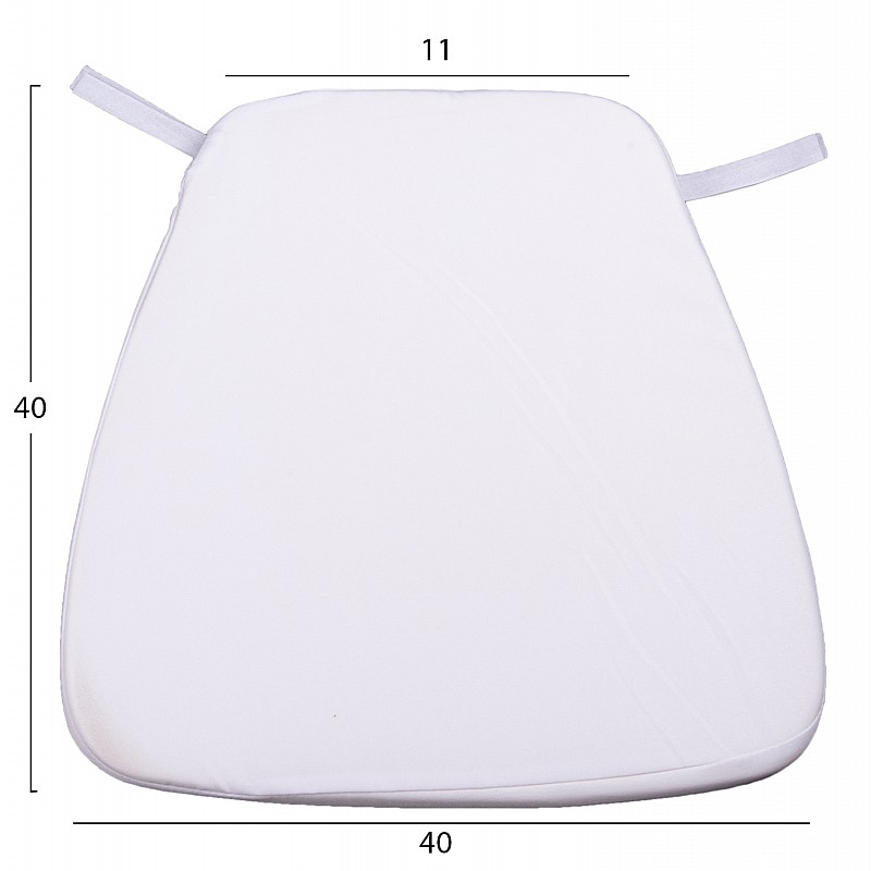 ΜΑΞΙΛΑΡΙ TIFFANYS HM8058.41FC ΜΕ ΥΦΑΣΜΑ WATER REPELLENT ΛΕΥΚΟ 43,5x40x3Υεκ.