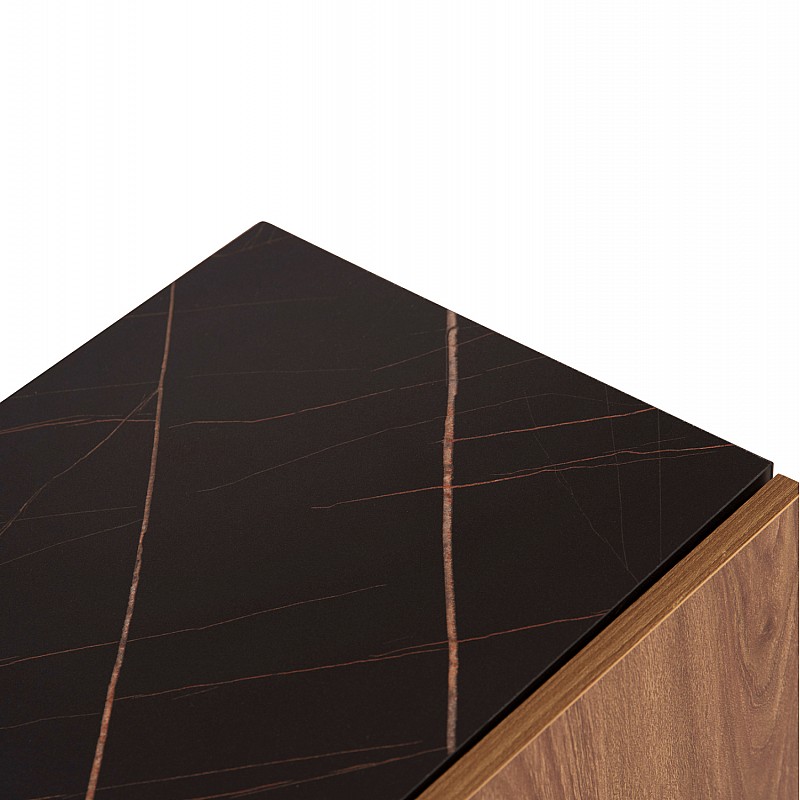 ΕΠΙΠΛΟ ΕΙΣΟΔΟΥ DELPHINE HM8876.12 ΜΕΛΑΜΙΝΗ ΣΕ ΦΥΣΙΚΟ-ΜΑΥΡΟ ΜΑΡΜΑΡΟ 80x31.5x52Yεκ