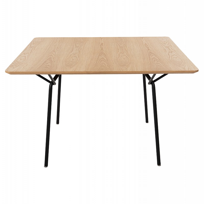 ΤΡΑΠΕΖΙ ΤΡΑΠΕΖΑΡΙΑΣ TRENK HM9614.01 MDF ΜΕ ΚΑΠΛΑΜΑ ΔΡΥΟΣ ΦΥΣΙΚΟ-ΜΑΥΡΟ ΜΕΤΑΛΛΟ 120x120x75Υεκ.