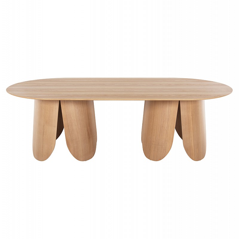 ΤΡΑΠΕΖΙ ΟΒΑΛ DENTY HM9611.01 MDF ΜΕ ΚΑΠΛΑΜΑ ΔΡΥΟΣ-ΦΥΣΙΚΟ ΟΑΚ 240x120x75Υεκ.