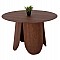 ΤΡΑΠΕΖΙ ΣΤΡΟΓΓΥΛΟ DENTY HM9612.02 MDF ΜΕ ΚΑΠΛΑΜΑ ΔΡΥΟΣ-ΧΡΩΜΑ ΚΑΡΥΔΙ Φ120x75Υεκ.