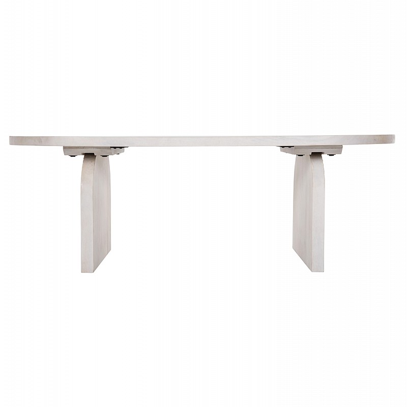 ΤΡΑΠΕΖΙ ΣΑΛΟΝΙΟΥ ΟΒΑΛ HONKY HM9691 ΜΑΣΙΦ ΞΥΛΟ MANGO ΣΕ ΛΕΥΚΟ 120x60x40Yεκ.