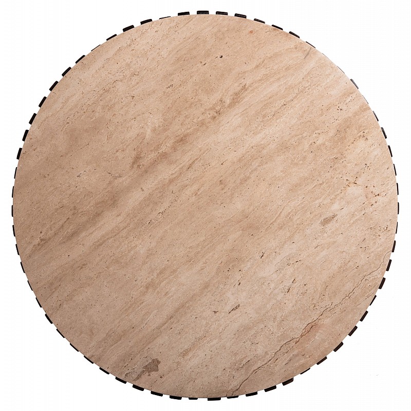 ΤΡΑΠΕΖΙ ΣΑΛΟΝΙΟΥ KREST HM9712 ΜΑΣΙΦ ΞΥΛΟ ΑΚΑΚΙΑΣ ΣΕ ΚΑΦΕ-ΤΡΑΒΕΡΤΙΝA Φ90x40Υεκ.