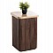 ΒΟΗΘΗΤΙΚΟ ΤΡΑΠΕΖΑΚΙ ΤΕΤΡΑΓΩΝΟ GLADYS HM9713 ΜΑΣΙΦ MANGO-ΤΡΑΒΕΡΤΙΝΑ 40x40x60Υεκ.