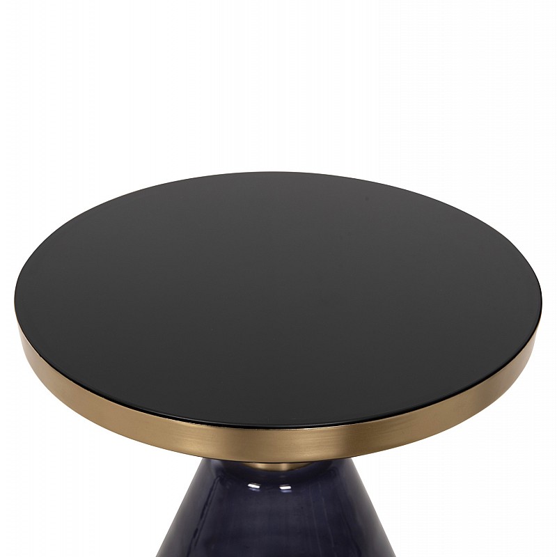 ΒΟΗΘΗΤΙΚΟ ΤΡΑΠΕΖΑΚΙ DEMMY HM9727 ΜΑΥΡΟ & ΜΟΒ ΓΥΑΛΙ-ΧΡΥΣΟ ΜΕΤΑΛΛΟ Φ41x48Υεκ