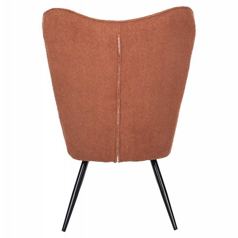 ΠΟΛΥΘΡΟΝΑ CRAWLEY ΜΕ ΥΠΟΠΟΔΙΟ HM8918.22 ΥΦΑΣΜΑ ΜΠΟΥΚΛΕ ΠΟΡΤΟΚΑΛΙ 70x74x105Υεκ.