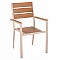 ΠΟΛΥΘΡΟΝΑ ΑΛΟΥΜΙΝΙΟΥ SAGA HM5981.04 ΣΑΜΠΑΝΙ-POLYWOOD ΣΕ ΦΥΣΙΚΟ 55x55x86Υεκ.