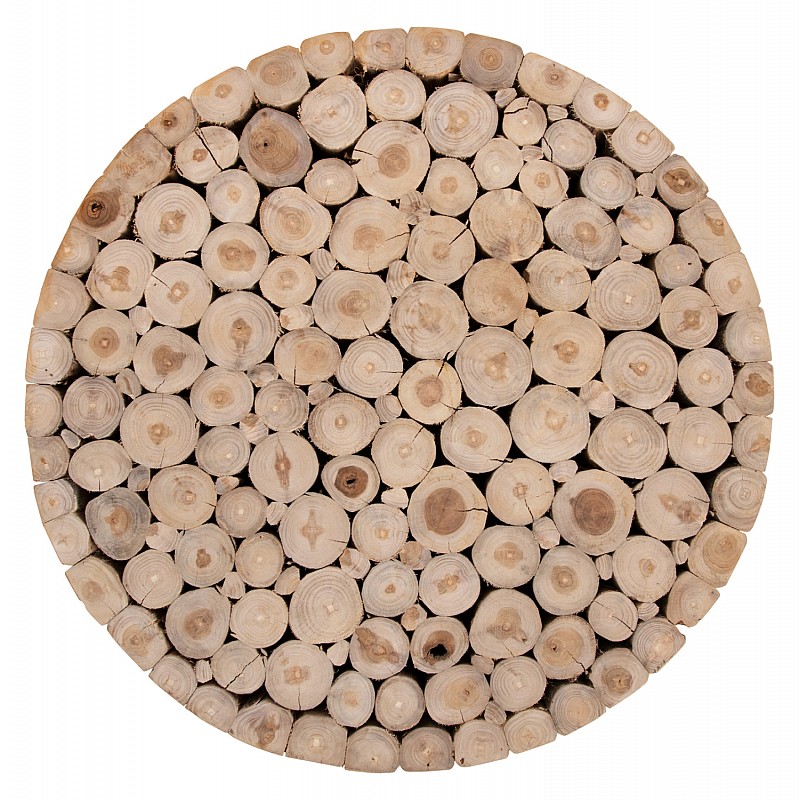 ΤΡΑΠΕΖΙ ΣΑΛΟΝΙΟΥ HM9804 ΞΥΛΟ ΤΕΑΚ ΣΕ ΦΥΣΙΚΟ Φ80x46Yεκ.