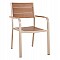 ΠΟΛΥΘΡΟΝΑ ΑΛΟΥΜΙΝΙΟΥ SAGA HM5127.04 ΣΑΜΠΑΝΙ ΜΕ POLYWOOD 55x52x86Yεκ.