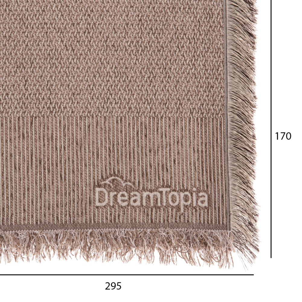 ΡΙΧΤΑΡΙ ME ΚΡΟΣΙΑ DREAMTOPIA HM12165.01 ΣΕ ΑΝΟΙΧΤΟ ΚΑΦΕ ΧΡΩΜΑ 295X170εκ.