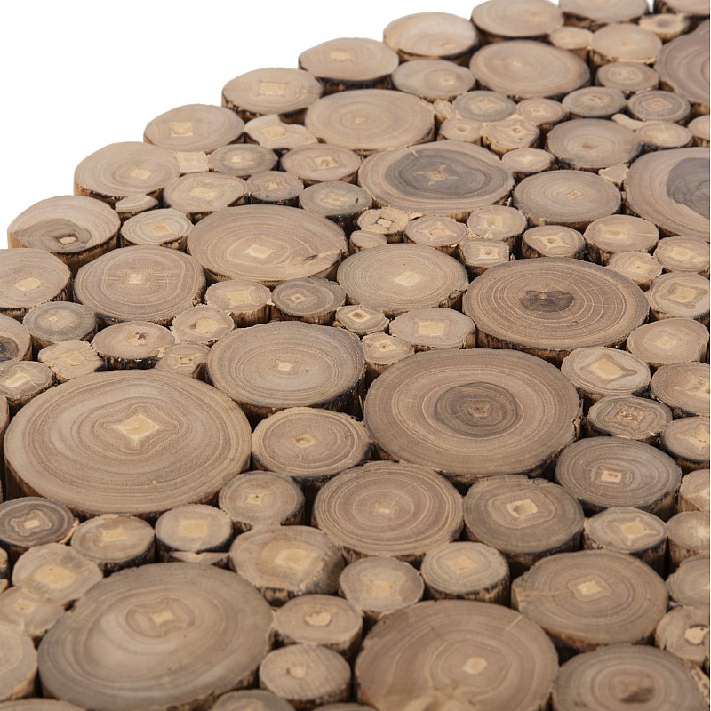 ΤΡΑΠΕΖΙ ΣΑΛΟΝΙΟΥ ΣΤΡΟΓΓΥΛΟ COOTER HM9864 ΚΛΑΔΙΑ TEAK-ΦΥΣΙΚΟ Φ60,5x46Υεκ.